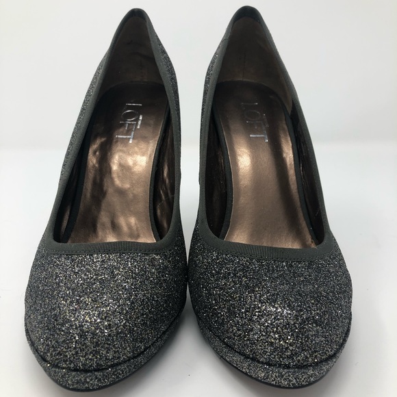 LOFT Glitter Sparkle Holiday Heels - Picture 3 of 7